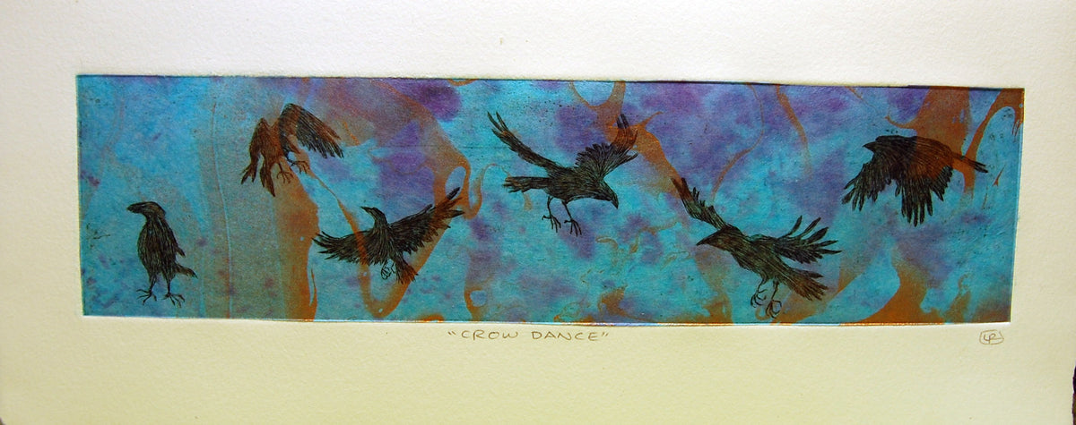 Crow Dance Etching - Dusk Crow Variation 1