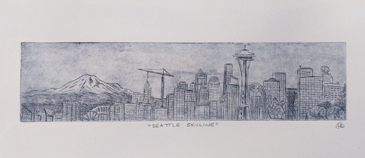 Seattle Panorama Etching